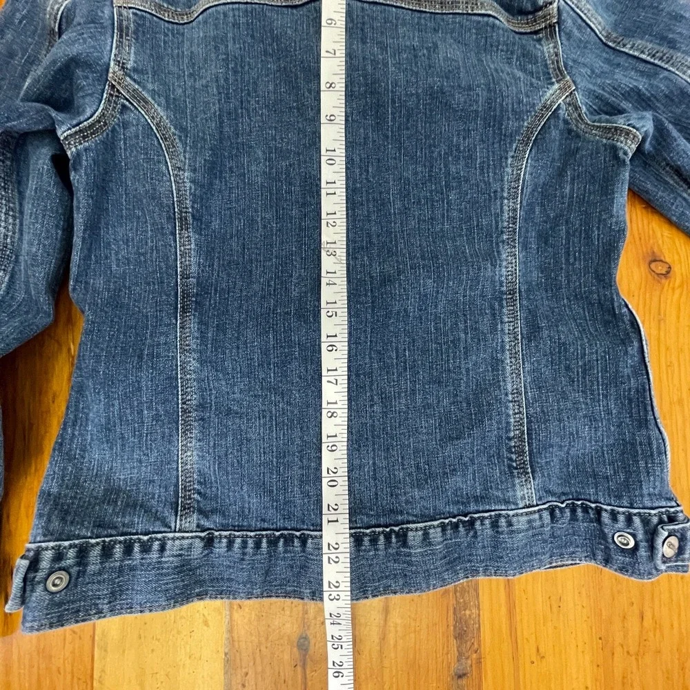 Carhartt Women Blue Wash Long Sleeve Snap Front Cotton Casual‎ Denim Jacket M